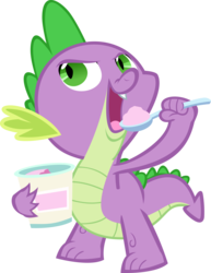 Size: 4640x6000 | Tagged: safe, artist:sairoch, spike, g4, it's about time, absurd resolution, ice cream, simple background, transparent background, vector