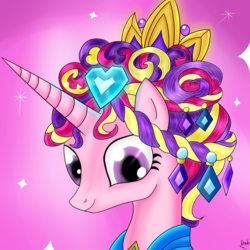 Size: 2000x2000 | Tagged: safe, artist:dragonfoorm, princess cadance, alicorn, pony, g4, games ponies play, alternate hairstyle, ceremonial headdress, female, mare, solo