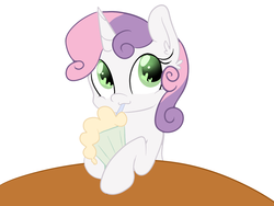 Size: 1400x1050 | Tagged: safe, artist:applejack-lover-fan, sweetie belle, pony, g4, cute, diasweetes, female, milkshake, solo