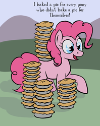 Size: 594x750 | Tagged: safe, artist:ambrosebuttercrust, pinkie pie, g4, paradox, pie, solo