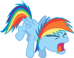 Size: 5815x4575 | Tagged: safe, artist:abion47, rainbow dash, pegasus, pony, g4, absurd resolution, filly, screaming, simple background, solo, transparent background, vector