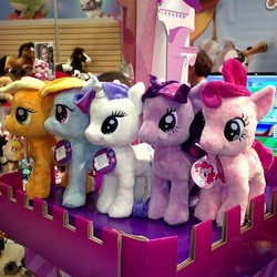 Size: 500x500 | Tagged: safe, applejack, pinkie pie, rainbow dash, rarity, twilight sparkle, earth pony, pegasus, pony, unicorn, g4, aurora, irl, photo, plushie