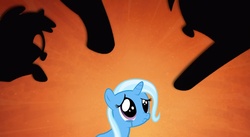 Size: 1974x1080 | Tagged: dead source, safe, artist:bennett57, trixie, g4, bullying, crying, filly, sad, trixiebuse