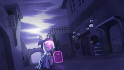Size: 1920x1080 | Tagged: dead source, safe, artist:denial-is-tragic, trixie, pony, unicorn, g4, cape, cloak, clothes, female, fireworks, glowing horn, hat, horn, lens flare, magic, mare, raised hoof, solo, telekinesis, trixie's cape, trixie's hat