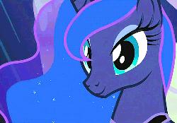 Size: 500x348 | Tagged: safe, screencap, princess luna, alicorn, pony, g4, sleepless in ponyville, animated, cute, female, looking at you, lunabetes, mare, one eye closed, smiling, smiling at you, solo, wink, winking at you