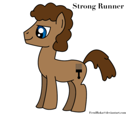 Size: 726x665 | Tagged: safe, artist:feralroku, oc, oc only, oc:strong runner, pony, irc, salamenace, simple background, solo, transparent background