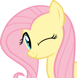 Size: 945x957 | Tagged: safe, artist:the smiling pony, fluttershy, g4, stare master, simple background, smiling, svg, transparent background, vector, wink