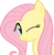 Size: 945x957 | Tagged: safe, artist:the smiling pony, fluttershy, g4, my little pony: friendship is magic, stare master, simple background, smiling, svg, transparent background, vector, wink