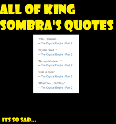 Size: 584x624 | Tagged: safe, king sombra, g4, meta, quotes, text, yellow words