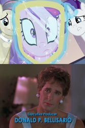 Size: 960x1440 | Tagged: safe, bonna fide, glamour gleam, princess cadance, rarity, g4, games ponies play, my little pony: friendship is magic, cadance's mirror, crossover, exploitable meme, meme, parody, quantum leap (tv series), sam beckett, scott bakula