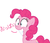 Size: 1600x1386 | Tagged: safe, edit, pinkie pie, earth pony, pony, g4, female, grin, hiragana, japanese, smiling, solo, wide eyes