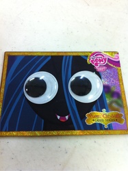 Size: 1071x1435 | Tagged: safe, queen chrysalis, changeling, changeling queen, g4, female, googly eyes, irl, photo, trading card