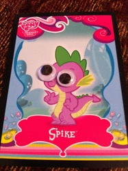Size: 775x1037 | Tagged: safe, spike, g4, googly eyes, trading card