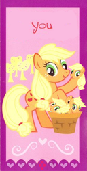 Size: 195x380 | Tagged: safe, artist:capnpea, edit, applejack, earth pony, pony, g4, disembodied head, female, fimbriae, mare, one word, stock vector, valentine, wat, you