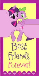 Size: 195x380 | Tagged: safe, artist:capnpea, edit, spike, twilight sparkle, g4, valentine, wat