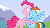 Size: 400x225 | Tagged: safe, screencap, pinkie pie, rainbow dash, earth pony, pegasus, pony, g4, season 3, wonderbolts academy, animated, butt, duo, duo female, eyes closed, female, frown, gif, grin, hug, mare, open mouth, open smile, plot, rainbutt dash, smiling, spread wings, talking, teeth, wings