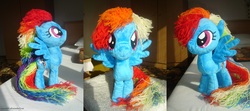 Size: 5152x2288 | Tagged: safe, artist:raynaldo, rainbow dash, pony, g4, irl, photo, plushie, solo