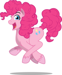 Size: 6007x7330 | Tagged: safe, artist:baka-neku, artist:kaijusamurai, pinkie pie, earth pony, pony, g4, absurd resolution, female, mare, open mouth, simple background, solo, transparent background, unshorn fetlocks, vector