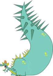 Size: 3456x4960 | Tagged: safe, artist:thesharp0ne, whip (g4), dragon, dragon quest, g4, absurd resolution, background dragon, impossibly large tail, simple background, solo, spikes, teenaged dragon, transparent background, vector