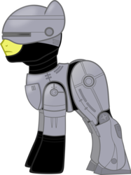 Size: 3000x4021 | Tagged: safe, artist:brainchildeats, pony, .svg available, ponified, robocop, simple background, solo, transparent background, vector