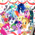 Size: 1500x1500 | Tagged: dead source, safe, artist:30clock, angel bunny, apple bloom, applejack, derpy hooves, diamond tiara, discord, fluttershy, gummy, opalescence, owlowiscious, philomena, pinkie pie, princess cadance, princess celestia, princess luna, queen chrysalis, rainbow dash, rarity, scootaloo, shining armor, silver spoon, smarty pants, spike, sweetie belle, tank, trixie, twilight sparkle, winona, zecora, bird, cat, changeling, changeling queen, dog, earth pony, goose, pegasus, phoenix, pony, unicorn, zebra, g4, confetti, cutie mark crusaders, female, flag, glasses, japan, mane six, mare, pixiv, wall of tags, wrong eye color