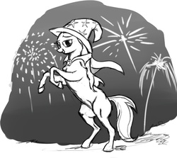 Size: 1298x1157 | Tagged: safe, artist:gsphere, trixie, g4, fireworks, realistic