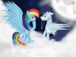 Size: 1280x960 | Tagged: safe, artist:sevenada, rainbow dash, soarin', g4, marriage proposal, romantic, ship:soarindash, shipping