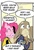 Size: 166x241 | Tagged: safe, edit, cranky doodle donkey, pinkie pie, donkey, earth pony, pony, g4, astartes pattern baldness, bald, broken english, penny arcade