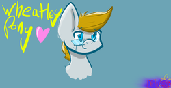 Size: 1365x706 | Tagged: safe, artist:dominofeatherwolf, crossover, glasses, ponified, portal, wheatley