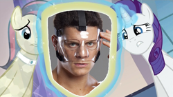 Size: 998x562 | Tagged: safe, bonna fide, glamour gleam, rarity, g4, games ponies play, my little pony: friendship is magic, cadance's mirror, cody rhodes, exploitable meme, meme, mirror, wwe