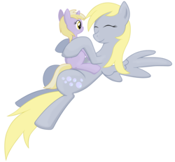 Size: 1444x1333 | Tagged: safe, artist:isegrim87, derpy hooves, dinky hooves, pegasus, pony, g4, equestria's best mother, female, mare