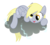 Size: 912x818 | Tagged: safe, artist:themightysqueegee, derpy hooves, pegasus, pony, g4, cloud, cute, derpabetes, female, lightning, mare, open mouth, prone, simple background, smiling, solo, stormcloud, transparent background, vector