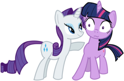 Size: 2460x1600 | Tagged: safe, artist:transparentpony, rarity, twilight sparkle, pony, unicorn, g4, duo, duo female, female, mare, simple background, transparent background, unicorn twilight