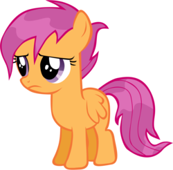 Size: 723x711 | Tagged: safe, artist:rhubarb-leaf, scootaloo, pegasus, pony, g4, ponyville confidential, female, messy mane, sad, simple background, solo, transparent background, vector, wet, wet mane, wet mane scootaloo