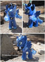 Size: 547x760 | Tagged: safe, artist:imsya, princess luna, pony, g4, brushable, customized toy, irl, photo, solo, toy