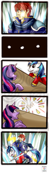 Size: 1600x5599 | Tagged: safe, artist:rainbownoodle, shining armor, twilight sparkle, g4, comic, crossover, eliwood, fire emblem, fire emblem: the blazing blade, parody, promotion