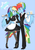 Size: 1349x1933 | Tagged: dead source, safe, artist:jaquelindreamz, rainbow dash, anthro, g4, blushing, cake, clothes, coffee, coffee mug, cute, dashabetes, drink, embarrassed, female, food, maid, male, mug, rainbow blitz, rainbow maid, rule 63, self ponidox, selfcest, ship:dashblitz, shipping, smiling, straight, surprised, waiter