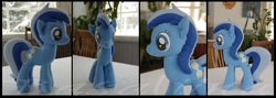 Size: 6187x2205 | Tagged: safe, artist:rasaliina, minuette, pony, g4, irl, photo, plushie, solo