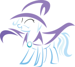 Size: 500x447 | Tagged: safe, artist:id-107, trixie, pony, unicorn, g4, female, hat, hooves, horn, lineart, mare, minimalist, modern art, open mouth, simple background, solo, transparent background