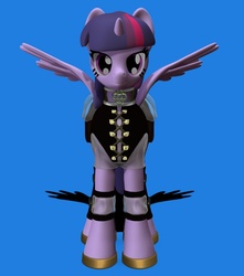 Size: 802x908 | Tagged: safe, artist:harikon, twilight sparkle, alicorn, pony, g4, 3d, 3d model, cg, female, goth, gothic, mare, princess, twilight sparkle (alicorn)