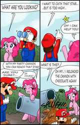 Size: 1668x2605 | Tagged: safe, artist:ciriliko, pinkie pie, g4, comic, creeper, crossover, male, mario, mariopie, nintendo, super mario bros.