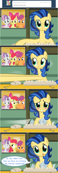 Size: 800x2386 | Tagged: dead source, safe, artist:flash equestria photography, apple bloom, scootaloo, sweetie belle, oc, oc:milky way, pony, ask the crusaders, milkmare of trottingham, g4, ask, blushing, comic, computer, computer mouse, covering, cutie mark crusaders, dialogue, female, keyboard, livestream, mare, newspaper, scrunchy face, show accurate, tumblr, webcam