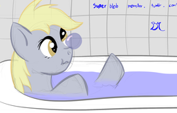 Size: 1280x818 | Tagged: safe, artist:superblobmonster, derpy hooves, pegasus, pony, g4, 30 minute art challenge, bath, female, mare