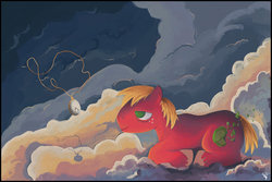 Size: 1024x686 | Tagged: safe, artist:guephren, big macintosh, earth pony, pony, g4, male, stallion, surreal