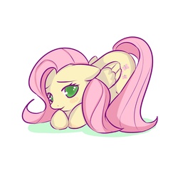 Size: 4000x4000 | Tagged: safe, artist:llamaorama, fluttershy, g4, blushing, smiling