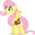 Size: 3879x3887 | Tagged: safe, artist:hornflakes, fluttershy, g4, saddle bag, simple background, smiling, transparent background, vector