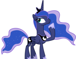 Size: 6000x4600 | Tagged: safe, artist:90sigma, princess luna, alicorn, pony, g4, .svg available, absurd resolution, female, mare, raised hoof, simple background, solo, svg, transparent background, vector