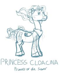 Size: 516x627 | Tagged: safe, oc, oc only, alicorn, pony, alicorn oc, frown, lidded eyes, looking at you, monochrome, sketch, solo, wat