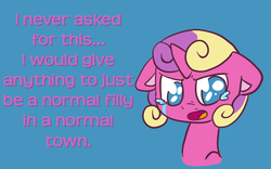 Size: 576x360 | Tagged: safe, artist:srsishere, princess skyla, alicorn, pony, g4, crying, i never asked for this, sad, tumblr