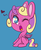 Size: 394x478 | Tagged: safe, artist:srsishere, princess skyla, alicorn, pony, g4, big head, cute, heart, moe, open mouth, simple background, sitting, smiling, starry eyes, tumblr, uguu, wingding eyes, wink